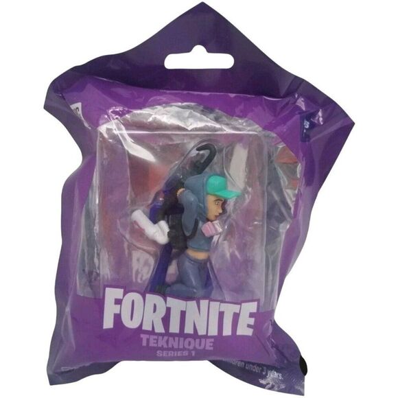 Fortnite Teknique 3"Action Figure Series 1 Backpack Clip Collectible Toy - Picture 1 of 5